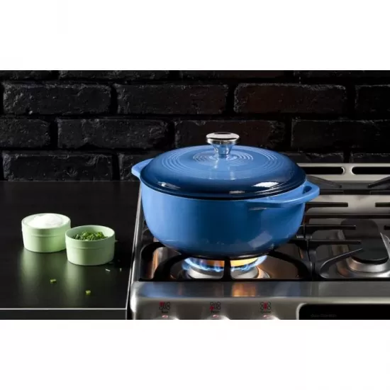 Lodge Enameled Cast Iron Dutch Oven, Blue, 5.6 Liters - Oven Safe to 500 degrees F, EC6D33 Shop quality Lodge Enameled Cast Iron Dutch Oven, Blue, 5.6 Liters - Oven Safe to 500 degrees F in Kenya from vituzote.com Shop in-store or online and get countrywide delivery!