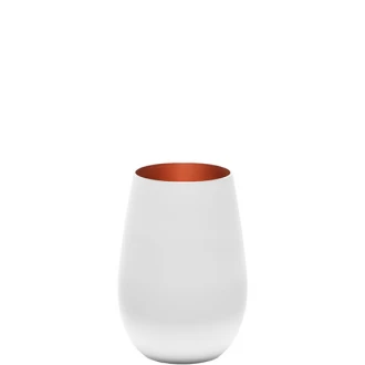 Stolzle Olympic Glass Tumbler , Matt White + Bronze, 465 ML - Sold Per Piece (Made in Germany)