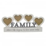 Dunelm Family Multi Aperture Photo Frame, White, 40x16CM 