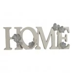 Dunelm Home Word Ornament Decorated With Grey Flowers