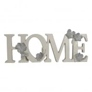 Dunelm Home Word Ornament Decorated With Grey Flowers