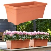 Elho Algarve Terrace Long Flower Pot, 60cm -Terra 