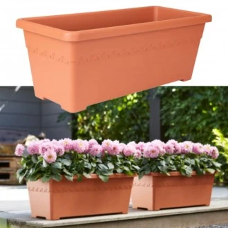 Elho Algarve Terrace Long Flower Pot, 60cm -Terra 