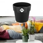 Elho Round Mini Flowerpot, 7cm - Living Black