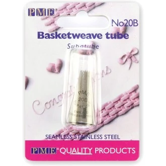 PME Seamless Stainless Steel Medium Basketweave, Decorating Tip, no. 20B