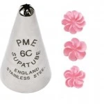 PME Stainless Steel Seamless Supatube Nozzle - Star Tubes No. 6 (Closed) - Medium