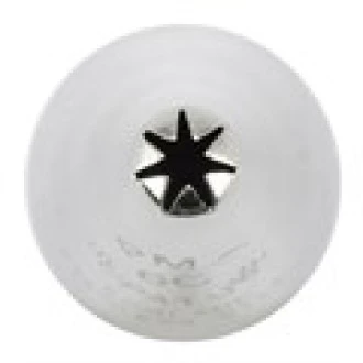 PME Stainless Steel Seamless Supatube Nozzle - Star Tubes No. 6 (Closed) - Medium