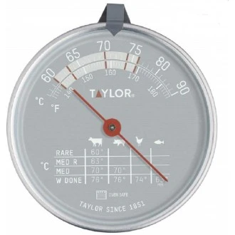 Taylor Professional Stainless Steel Meat Thermometer Leave in Stove with Height Chart