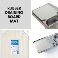 Kitchen Craft Rubber Draining Board Mat, 51 x 41 cm (20" x 16") - Beige