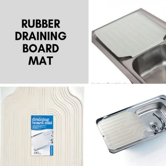 Kitchen Craft Rubber Draining Board Mat, 51 x 41 cm (20" x 16") - Beige