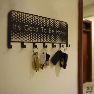 Zuri Good To Be Home'Design Wall Hanging Key Holder Rack , Made in Kenya	