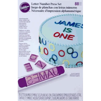 Wilton 88-Piece Alphabet Letter and Number Press Set
