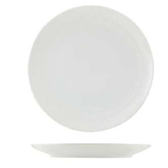Neville Genware Incise Porcelain Solara Coupe Plate 20cm(20.25 x 2.2cm (Dia x H))