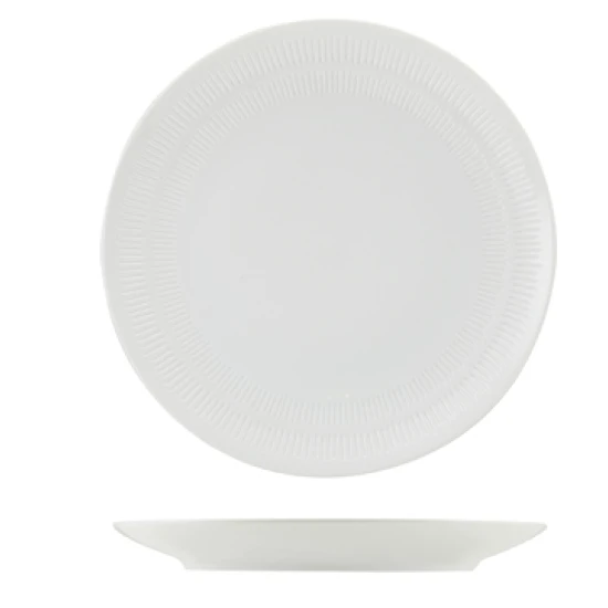 Neville Genware Incise Porcelain Solara Coupe Plate 20cm(20.25 x 2.2cm (Dia x H))
