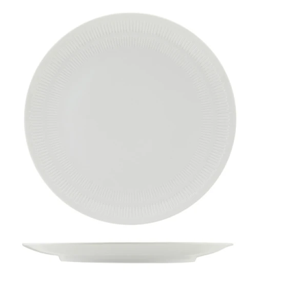 Neville Genware Incise Porcelain Solara Coupe Plate 25.5cm(25.5 x 2.4cm (Dia x H))