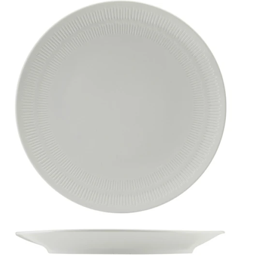 Neville Genware Incise Porcelain Solara Coupe Plate 28cm (28 x 2.65cm (Dia x H)