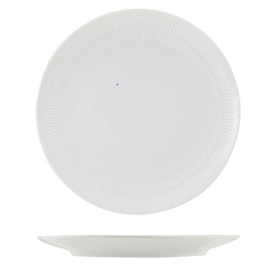Neville Genware Incise Porcelain Solara Coupe Plate 23cm(23 x 2.3cm (Dia x H))