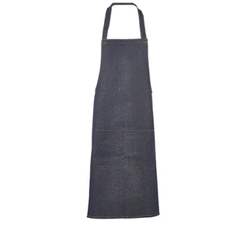 Neville Genware Unwashed Denim Bib Apron 70 x 90cm