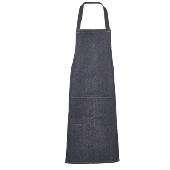 Neville Genware Unwashed Denim Bib Apron 70 x 90cm