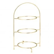 Utopia Gold 3 Tier Plate Stand 16.5" (42cm)