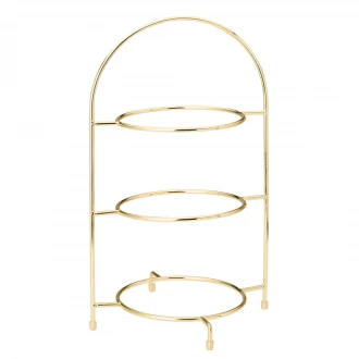 Utopia Gold 3 Tier Plate Stand 16.5" (42cm)