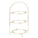 Utopia Gold 3 Tier Plate Stand 16.5" (42cm) Utopia Gold 3 Tier Plate Stand 16.5" (42cm)