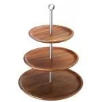 Utopia 3 Tiered Acacia Sharing Platter, 12, 9.75, 8.25"