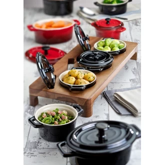 Utopia Midnight Stoneware Oval Casserole 5" (13cm) 12.5oz (35cl), Ceramic coated