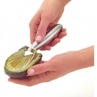 Master Class Stainless Steel Avocado Slicer and Scooper, 18 cm