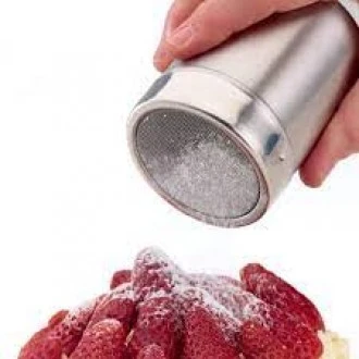 Neville GenWare Stainless Steel Shaker With Mesh Top 33cl/11.6oz, Includes a Plastic Cover