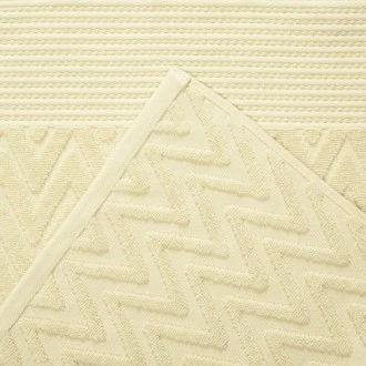 Superior 100% Cotton Chevron 6-Piece Towel Set - Ivory