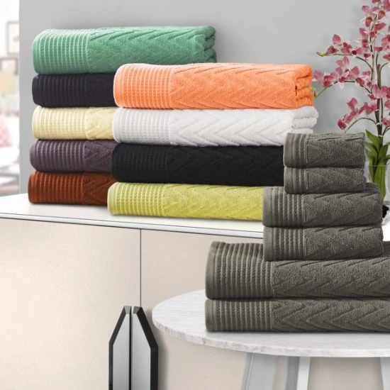 Shop quality Superior 100 Cotton Chevron 6-Piece Towel Set - Ivory in Kenya from vituzote.com Shop in-store or online and get countrywide delivery!