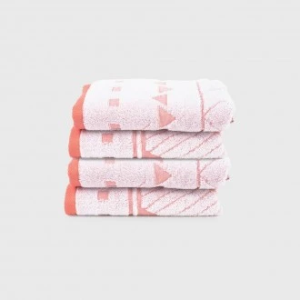 Ariika Empire Face Towel (Set of 4), Rose  ( 100% Giza Egyptian Cotton)