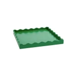 Candlelight Sophie Robinson Wavy Edge Green Tray – 5 × 45 × 45 cm
