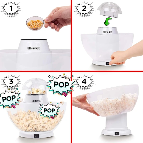 Duronic Popcorn Machine Popcorn Maker Machine, Healthy Hot Air Pop Corn Popper Home Snacks - 1 Year Warranty, POP50WE Shop quality Duronic Popcorn Machine Popcorn Maker Machine, Healthy Hot Air Pop Corn Popper Home Snacks - 1 Year Warranty in Kenya from vituzote.com Shop in-store or online and get countrywide delivery!