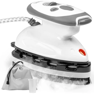 Duronic Mini Travel Steam Iron with Variable Temperature Portable, 50ml White 