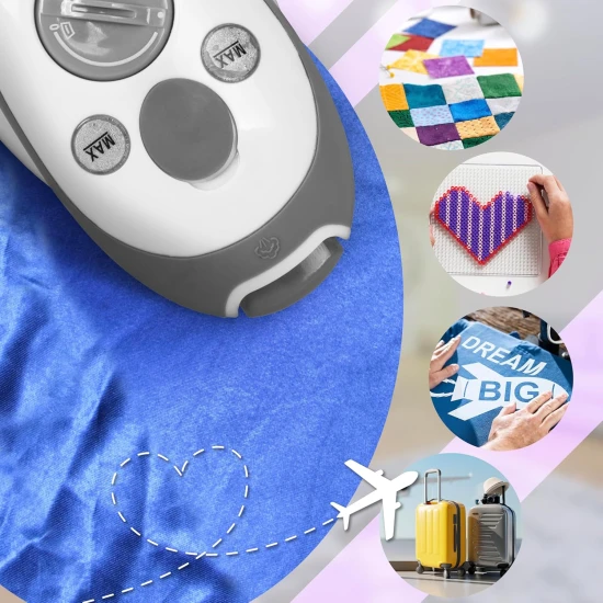 Duronic Mini Travel Steam Iron with Variable Temperature Portable, 50ml White 