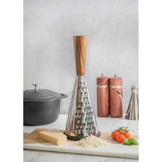 MasterClass Gourmet Cheese Large Cheese Grater,  Silver/Brown)