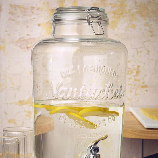 Neville GenWare Glass Drink Dispenser, 7.6 Liters 