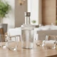 Neville GenWare Glass Striped Water Bottle, 1 Liter