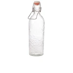 Neville GenWare Glass Hammered Swing Bottle, 1 Liter