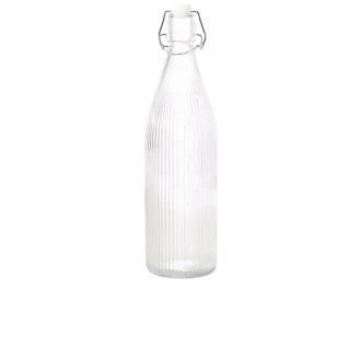 Neville GenWare Glass Striped Swing Bottle 1L/ 35oz 350 x 85mm (H x Dia)