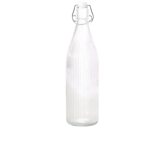 Neville GenWare Glass Striped Swing Bottle 1L/ 35oz 350 x 85mm (H x Dia)