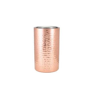 Neville GenWare Hammered Copper Plated Wine Cooler 12 x 20cm (Dia x H)