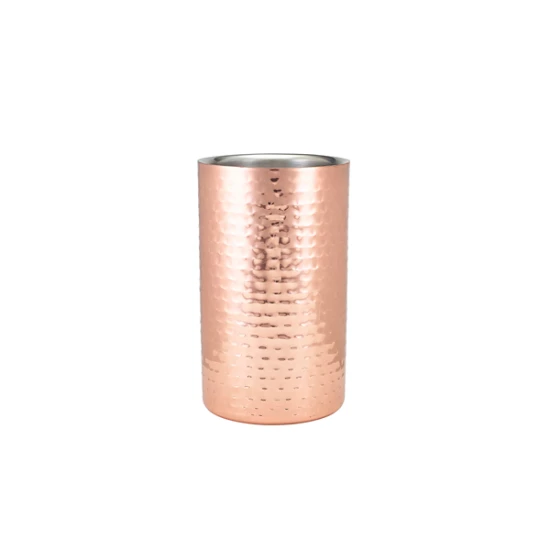 Neville GenWare Hammered Copper Plated Wine Cooler 12 x 20cm (Dia x H)