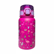 Ari Kids Leak Proof 3D Printed Design Flamingo Pink Stainless Steel Water Bottle, 400ml