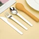 VZ-Stainless Steel 3-Piece Portable Cutlery Set – Knife, Fork & Spoon for Travel, Office & Outdoor Use-Yellow case