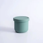 VZ-250ml Small Round Silicone Microwave Bowl – Food-Grade Leakproof Lunch Container for Office, School & Picnic (Green)