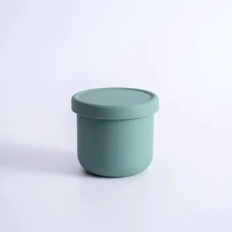 VZ-250ml Small Round Silicone Microwave Bowl – Food-Grade Leakproof Lunch Container for Office, School & Picnic (Green)