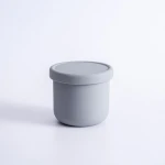 VZ-250ml Small Round Silicone Microwave Bowl – Food-Grade Leakproof Lunch Container for Office, School & Picnic (Grey)